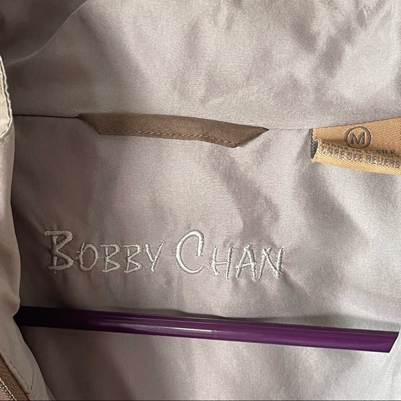Bobby Chan 1/2 Zip golf Jacket Vest Silk M - Picture 3 of 8